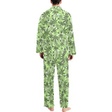 Canabis Marijuana Weed Pattern Print Design 01 Men's Long Pajama Set