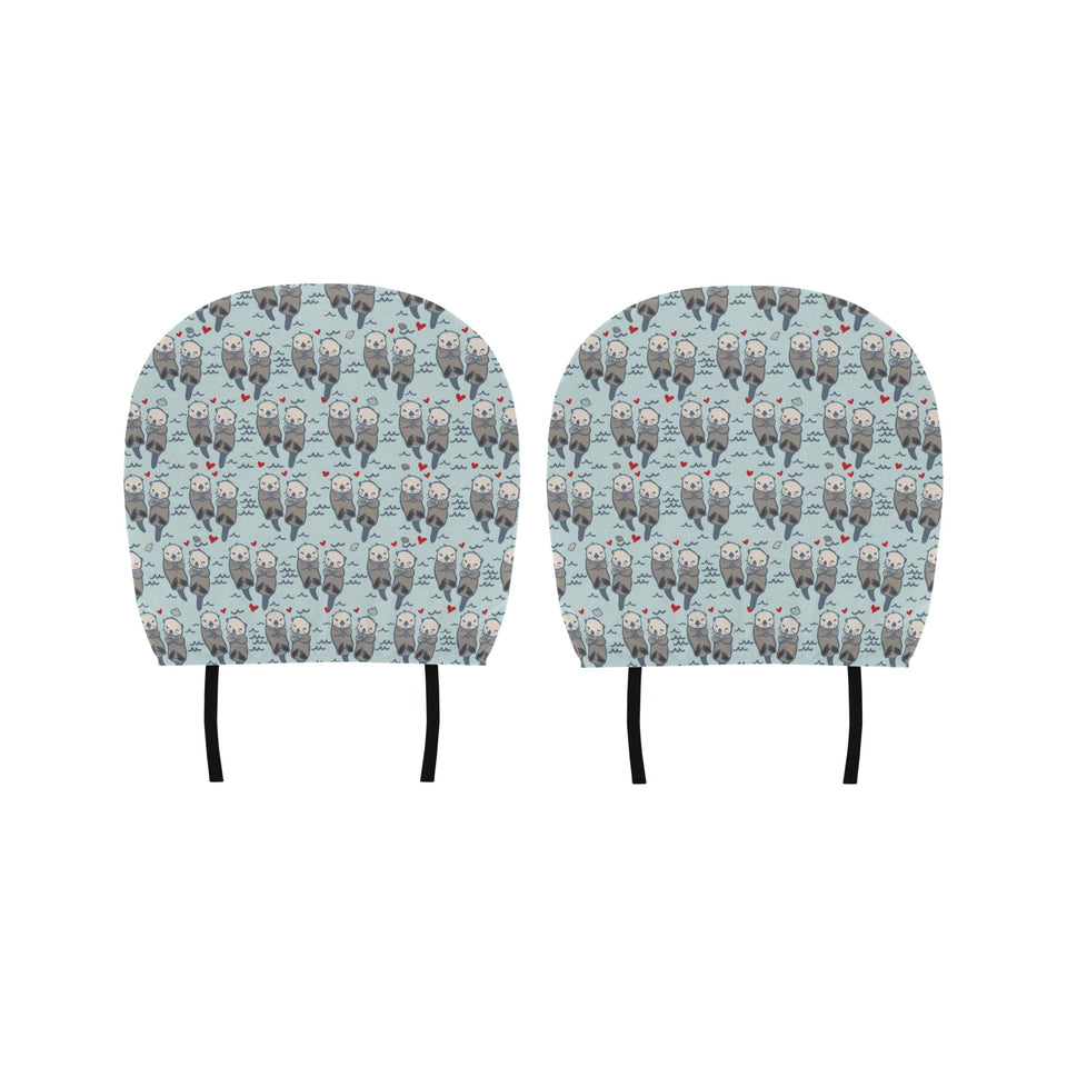 Lovely Sea Otter Pattern Car Headrest Cover