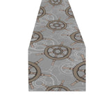nautical wood steering wheel pattern Table Runner