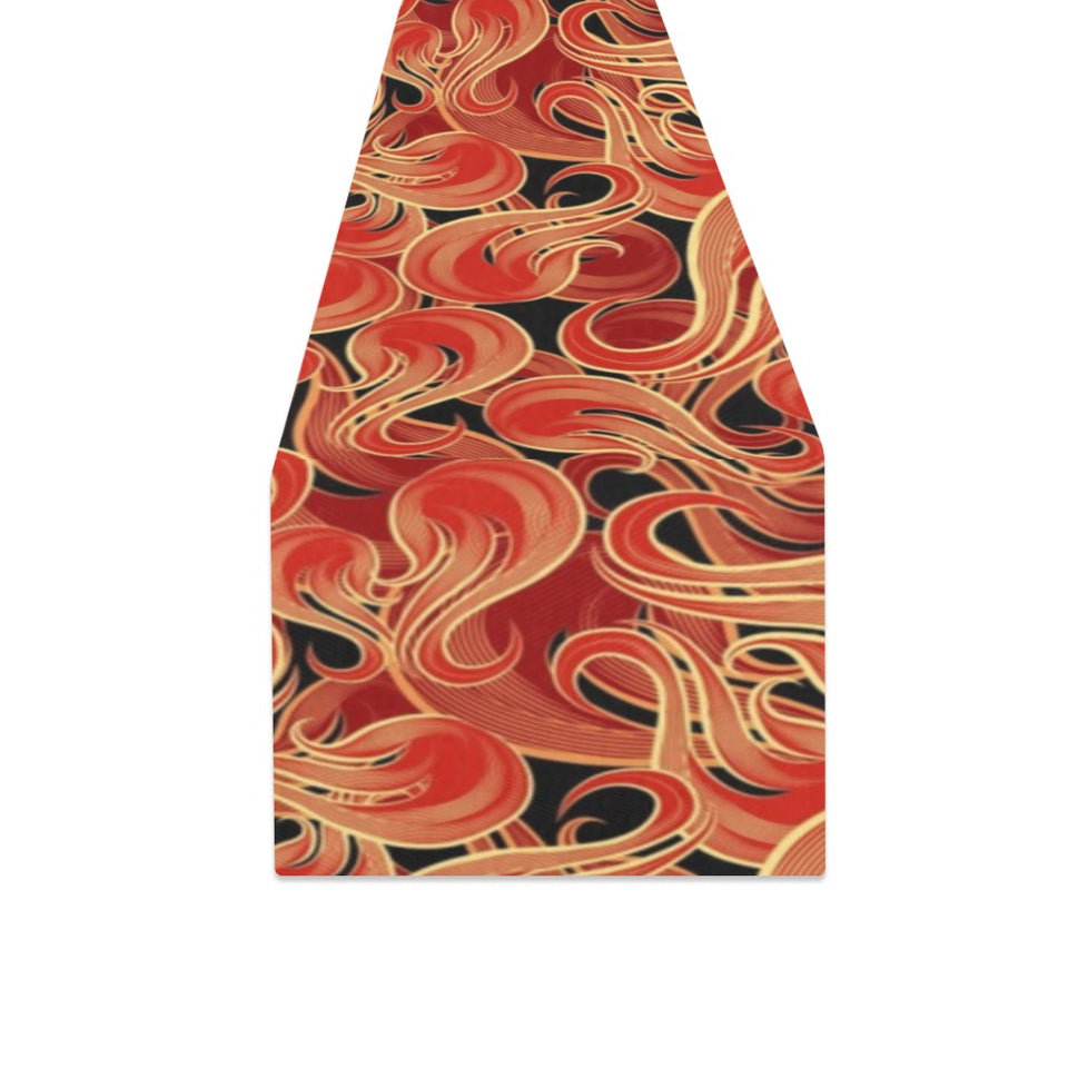 Fire flame pattern Table Runner