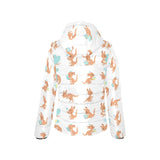 Cute Kangaroo pattern Women's Padded Hooded Jacket