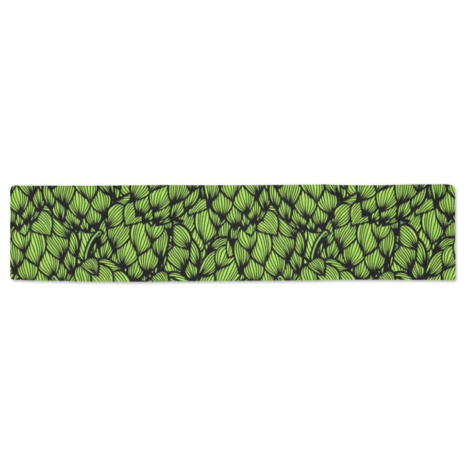 Green hop pattern Table Runner