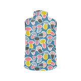 Colorful mushroom design pattern Men's Padded Vest