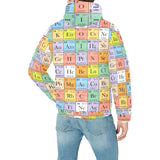 Chemistry Periodic Table Pattern Print Design 01 Men's Padded Hooded Jacket
