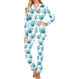 Coral Reef Pattern Print Design 04 Women's Long Pajama Set