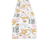 Corgi Dog Pattern Table Runner