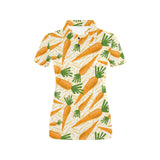 Carrot Pattern Print Design 01 Women's All Over Print Polo Shirt