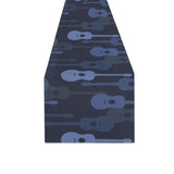 Blue Theme guitar pattern Table Runner