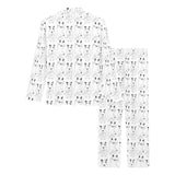 Bull Terrier Pattern Print Design 02 Women's Long Pajama Set