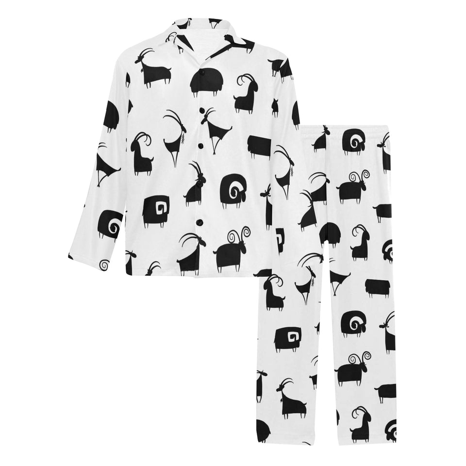 Goat ram pattern Men's Long Pajama Set