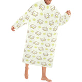 Cute cartoon frog baby pattern Blanket Robe with Sleeves