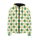 Horseshoes Pattern Print Design 04 Men's Padded Hooded Jacket