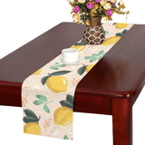 lemon flower leave pattern Table Runner