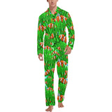 Clown Fish Pattern Print Design 01 Men's Long Pajama Set