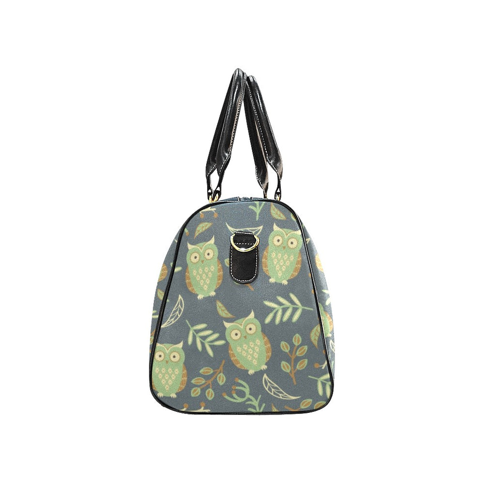 Cute owls leaves pattern Travel Bag