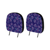 Cute owls pattern boho style ornament Car Headrest Cover