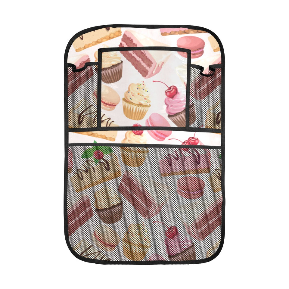 Cake cupcake sweets pattern Car Seat Back Organizer