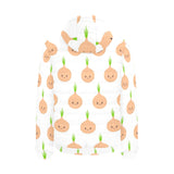 cute onions smiling faces Men's Padded Hooded Jacket