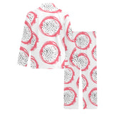 Hand drawn dragon fruit Men's Long Pajama Set