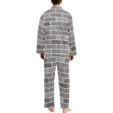 Brick Printed Pattern Print Design 05 Men's Long Pajama Set