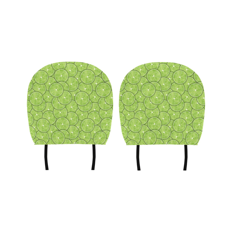 Slices of Lime pattern Car Headrest Cover