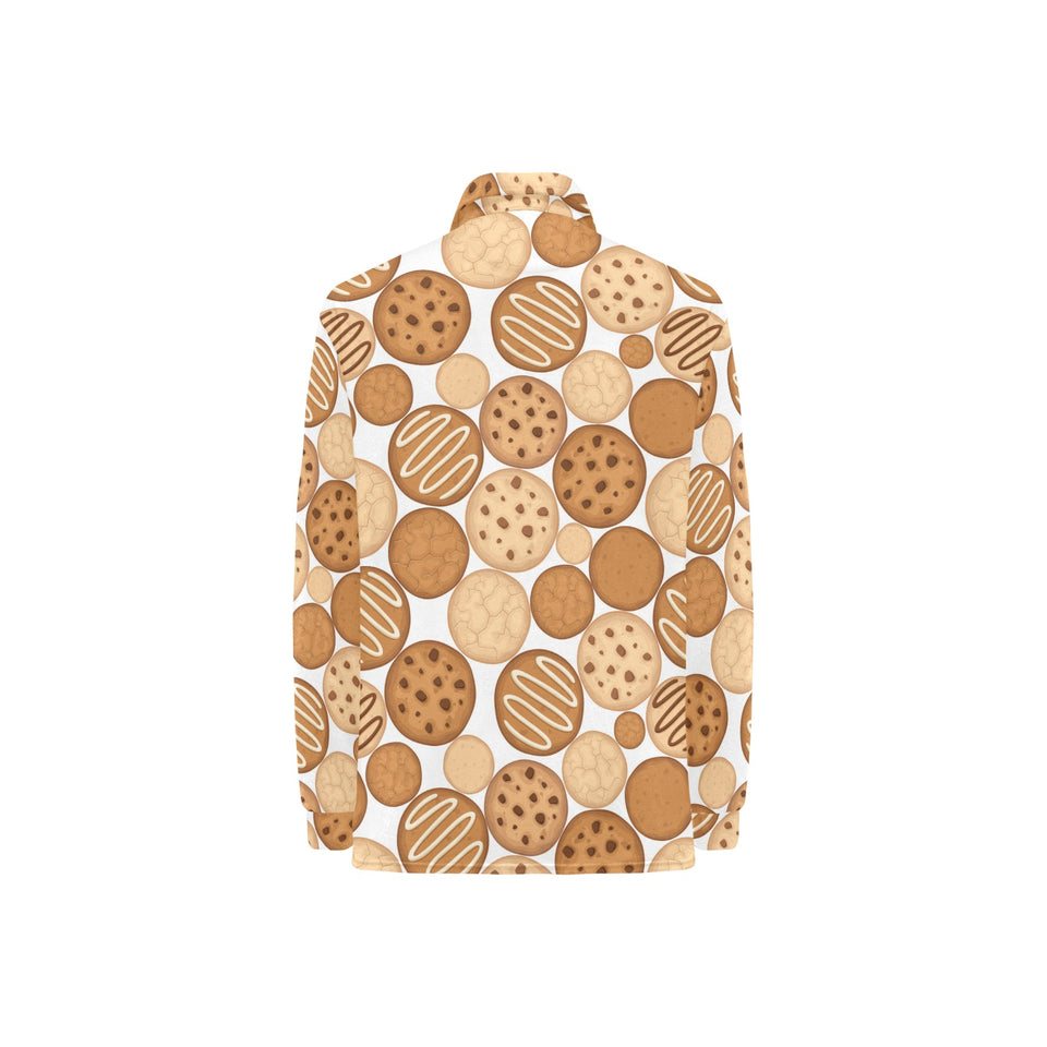 Various cookie pattern Women's Long Sleeve Polo Shirt