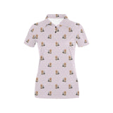 Yorkshire Terrier Pattern Print Design 02 Women's All Over Print Polo Shirt