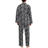 Dice Pattern Print Design 01 Men's Long Pajama Set