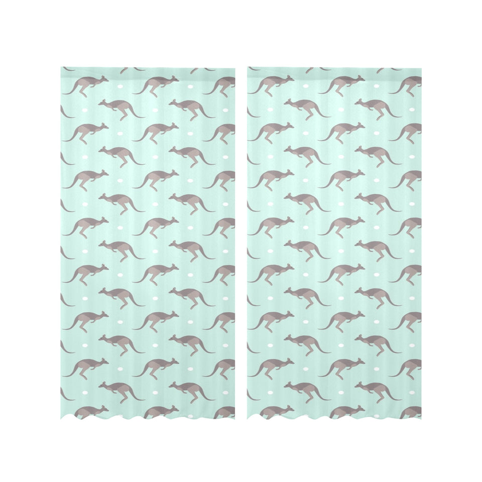Kangaroo pattern background Gauze Curtain