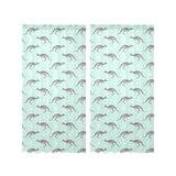 Kangaroo pattern background Gauze Curtain