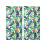 Colorful parrot exotic flower leaves Gauze Curtain