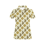 Lion Pattern Print Design 02 Women's All Over Print Polo Shirt