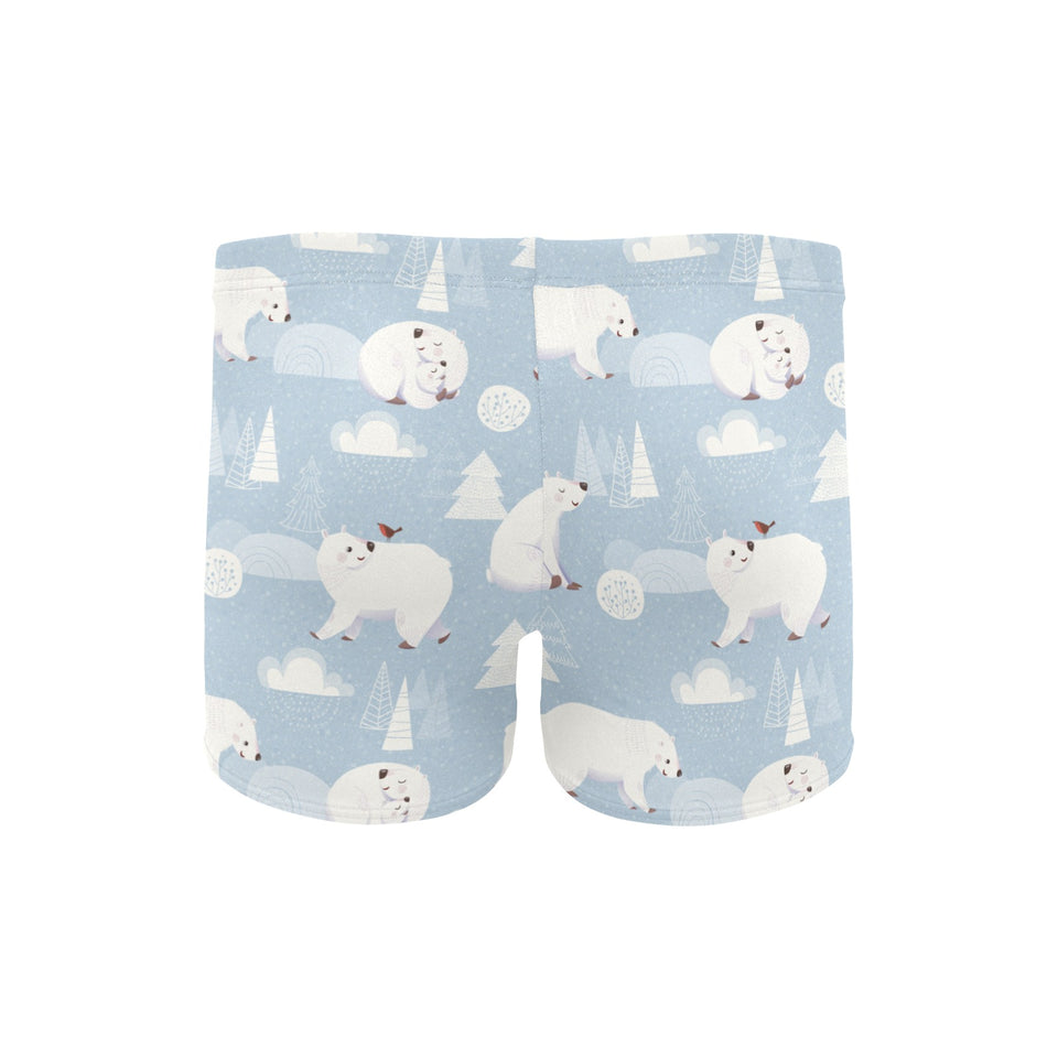 Cute polar bears Christmas decoration pattern Men's Swimming Trunks