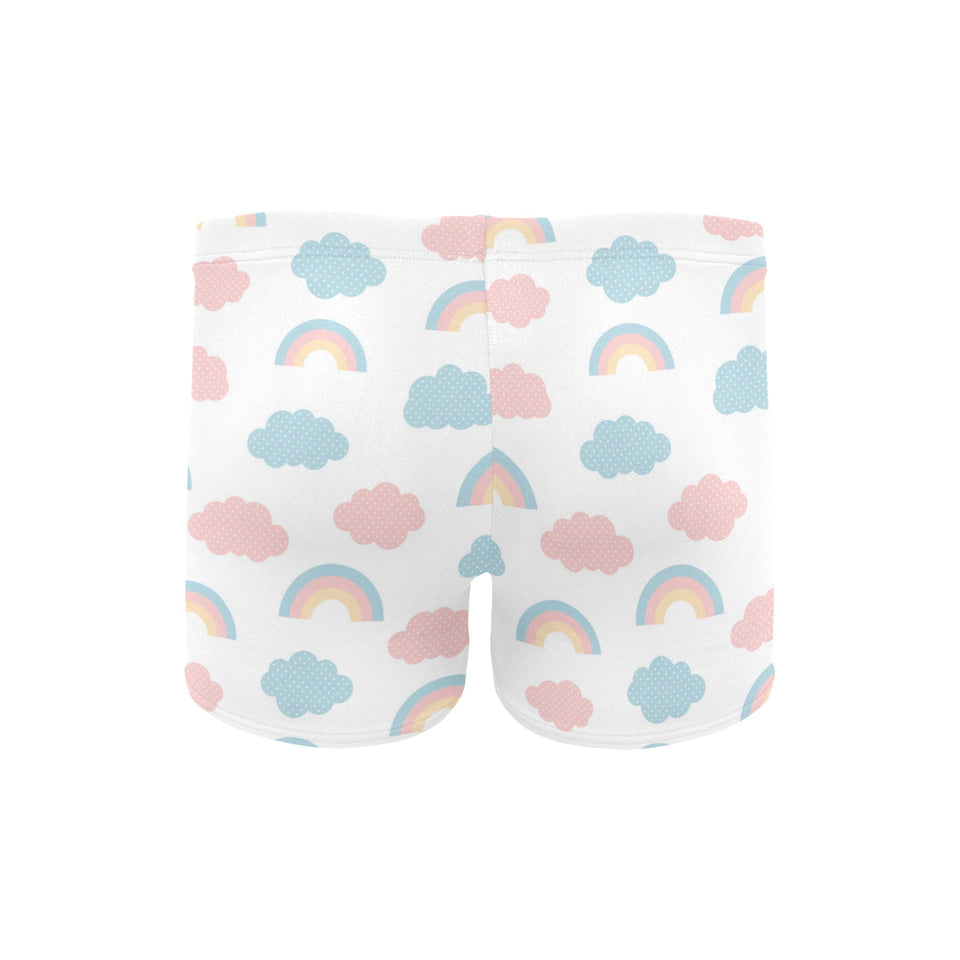 Cute rainbow clound pattern Men's Swimming Trunks