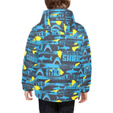 Shark dangerous Kids' Boys' Girls' Padded Hooded Jacket