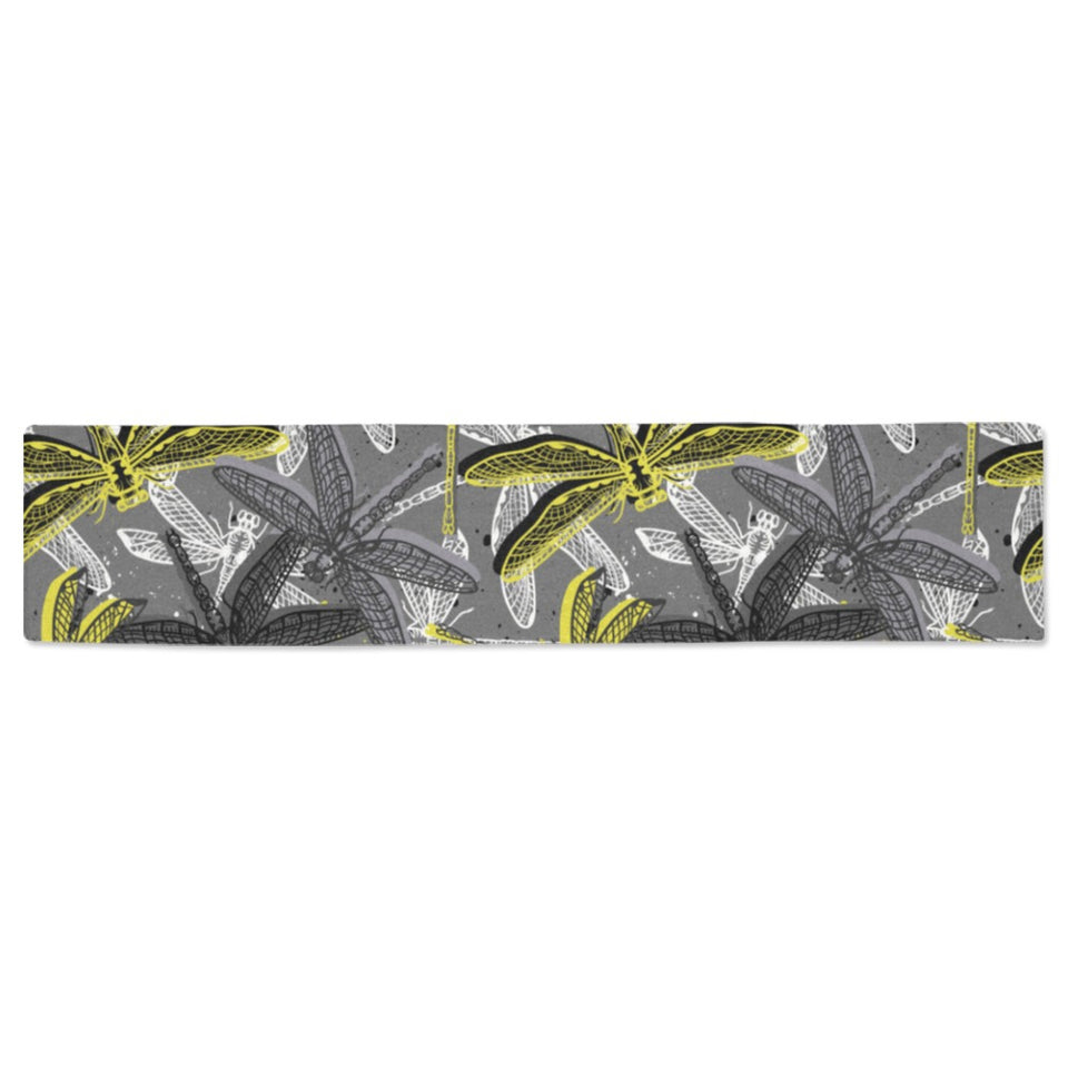 Hand drawn dragonfly pattern Table Runner