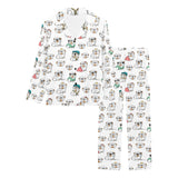 English Bulldog Pattern Print Design 03 Women's Long Pajama Set