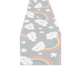 Cute rainbow clound star pattern Table Runner
