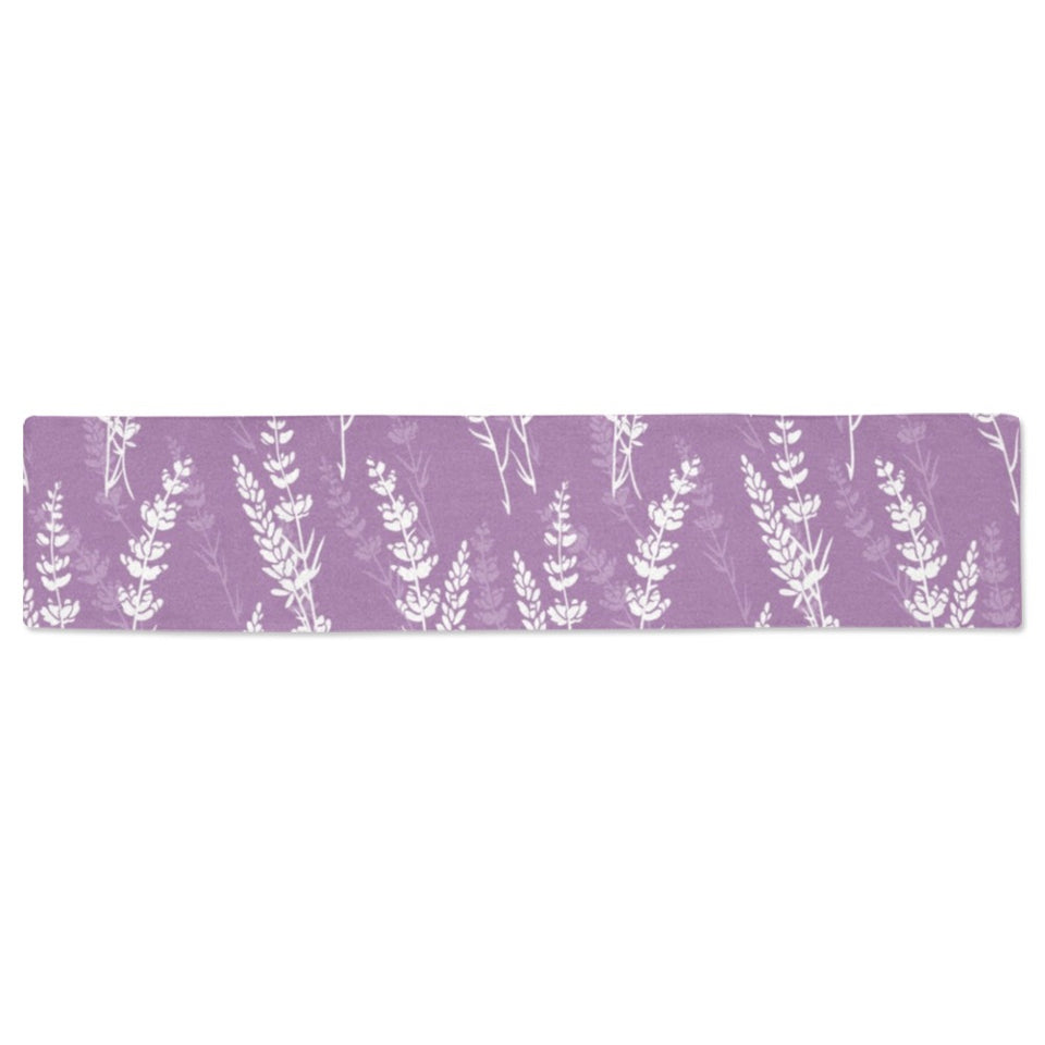 Lavender flowers purple pattern Table Runner