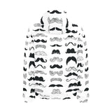 Mustache Beard Pattern Print Design 04 Men's Padded Hooded Jacket