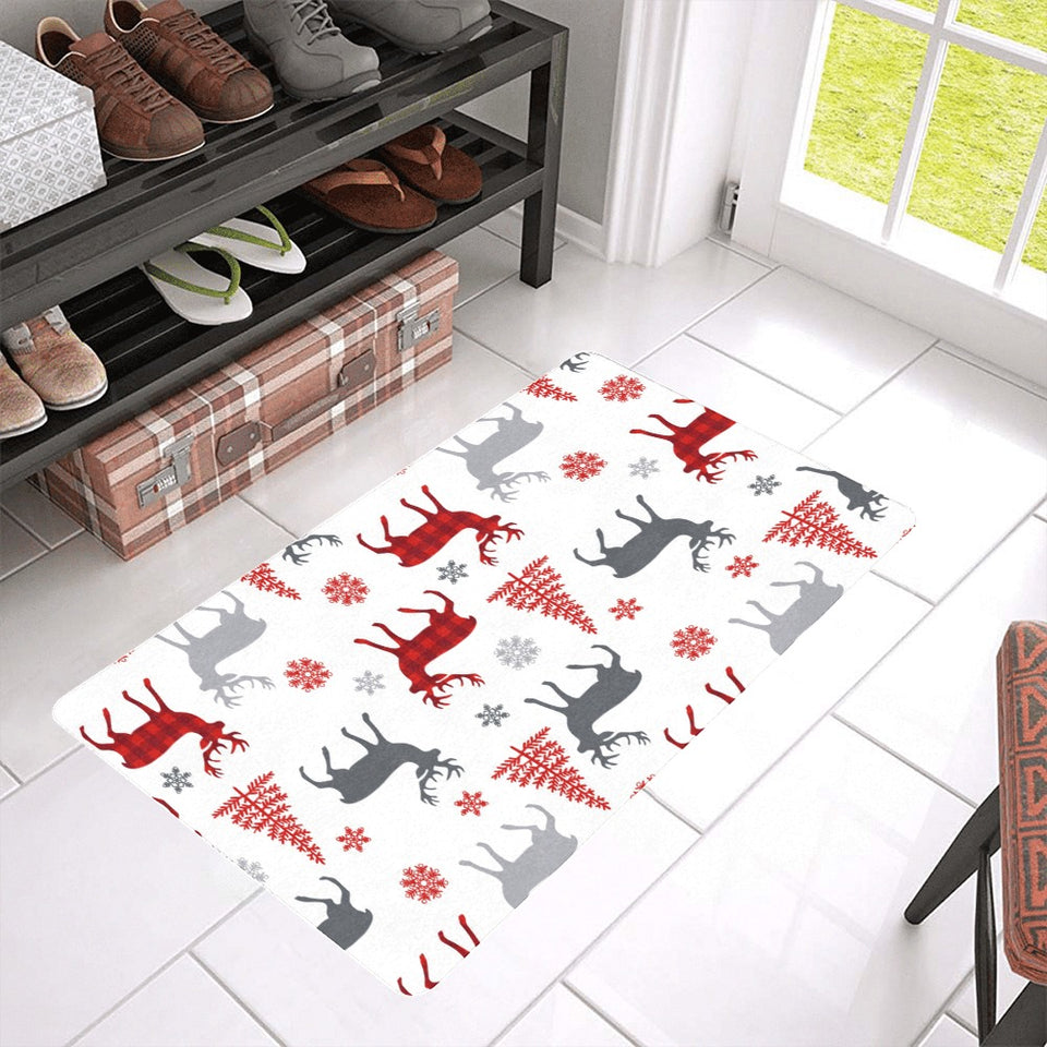 Deer tree snowflakes chrismas pattern Doormat