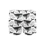 Black whale pattern Men's Swimming Trunks