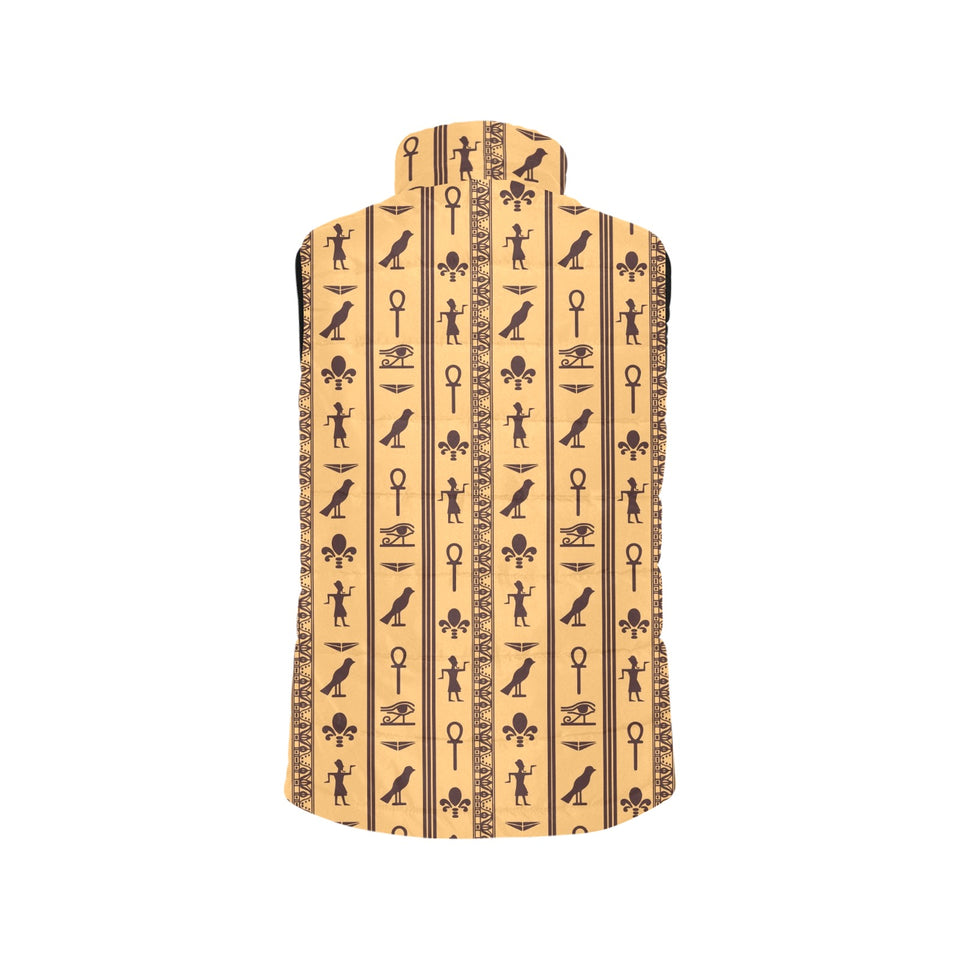 Egypt Hieroglyphics Pattern Print Design 02 Men's Padded Vest