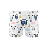 Cute sleeping sheep moon cloud pattern Men's Swimming Trunks