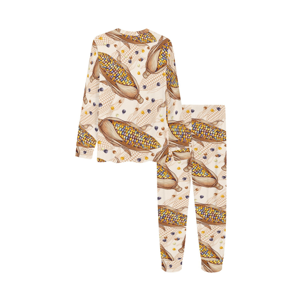Corn Pattern Print Design 03 Kids' Boys' Girls' All Over Print Pajama Set