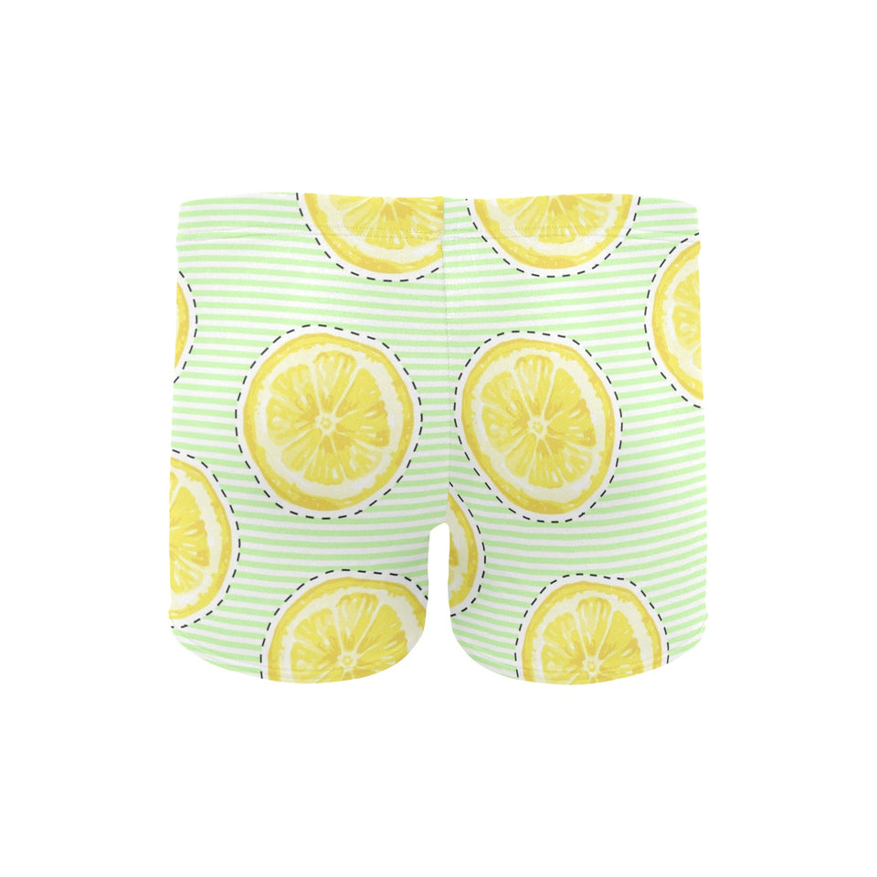 slice of lemon pattern Men's Swimming Trunks