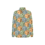 Dice Pattern Print Design 05 Women's Long Sleeve Polo Shirt
