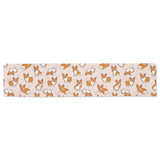 Cute Corgis Pattern pink background Table Runner