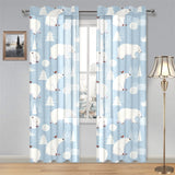 Cute polar bears Christmas decoration pattern Gauze Curtain
