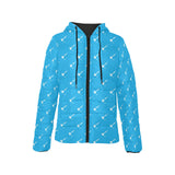 Darts Pattern Print Design 05 Women's Padded Hooded Jacket